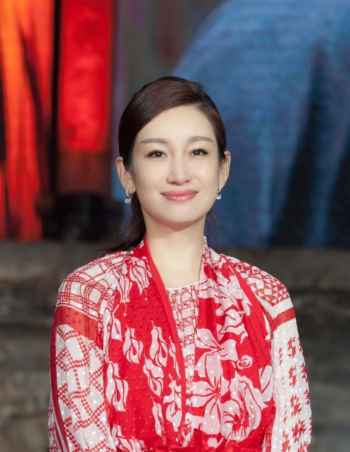 秦海璐佩带宝曼兰朵耳饰