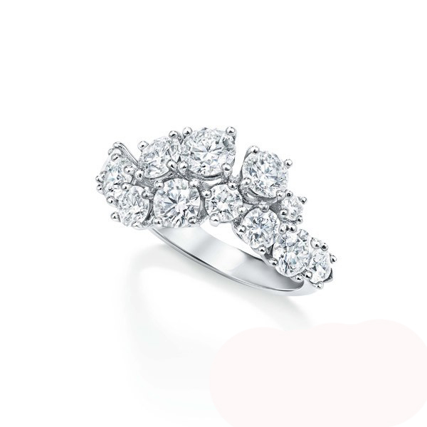 海瑞温斯顿 (Harry Winston) 漪锦簇Sparkling Cluster系列珠宝钻石戒指