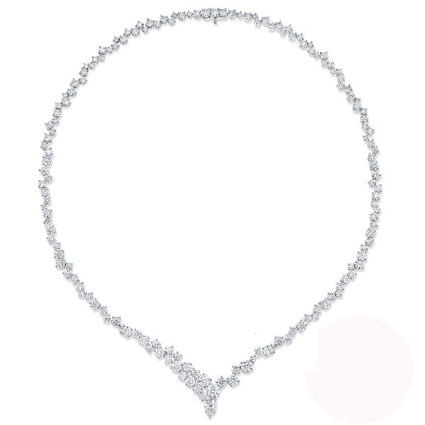 海瑞温斯顿 (Harry Winston) 漪锦簇Sparkling Cluster系列珠宝钻石项链