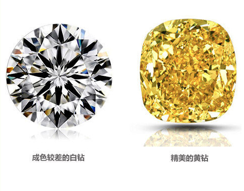 发黄的钻石与黄钻
