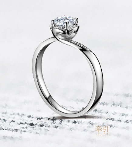 “爱的美满式”牵引婚戒