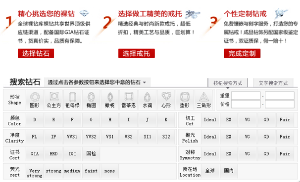 我爱钻石网环球裸钻库