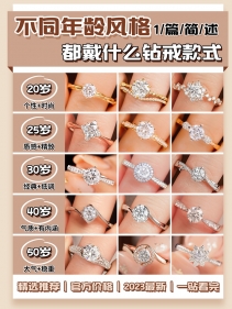 差别春秋段的女性若何遴选钻戒？差别春秋/气概钻戒格式搭配