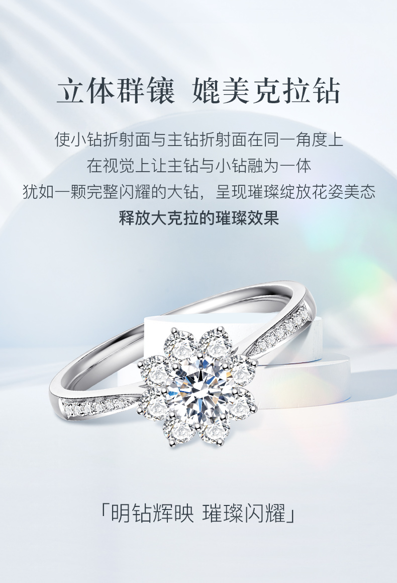 爱的花冠III/18K白金戒托